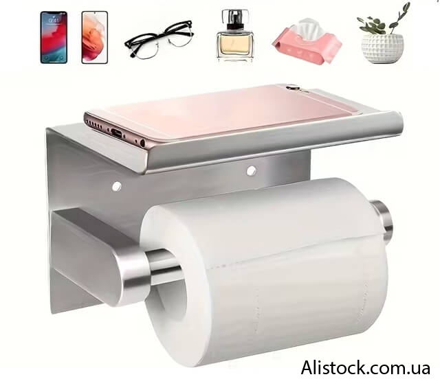 Тримач для туалетного паперу з полицею YHAN: зручність та стиль у вашій ванній