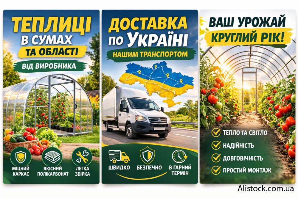 Надійні теплиці в Сумах та області — врожай цілий рік