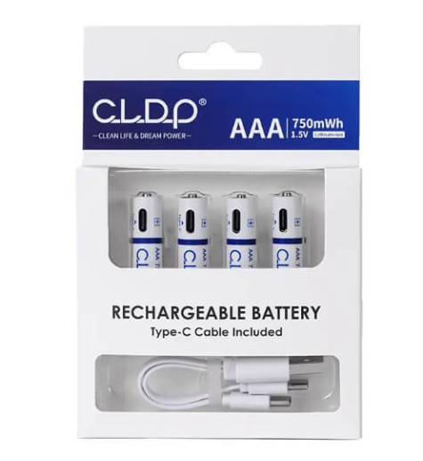 Акумулятор Li-Ion AAA 1.5V 750mWh Type-C USB CLDP 4 шт