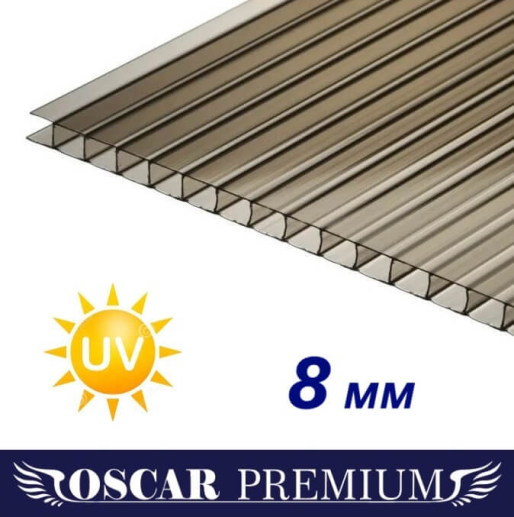 Стільниковий полікарбонат Oscar Premium 2100х6000х8 мм