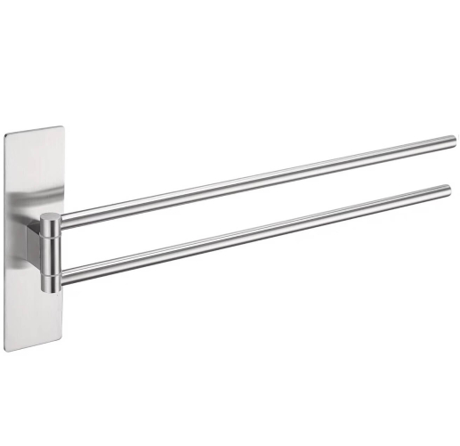 Поворотний тримач для рушників нержавіюча сталь самоклейка 390х180х50 мм