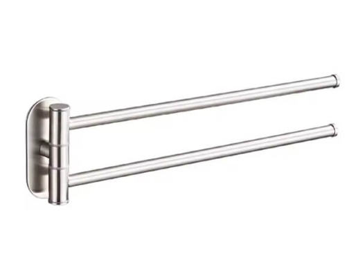 Поворотний тримач для рушників нержавіюча сталь самоклейка 350х100х34 мм