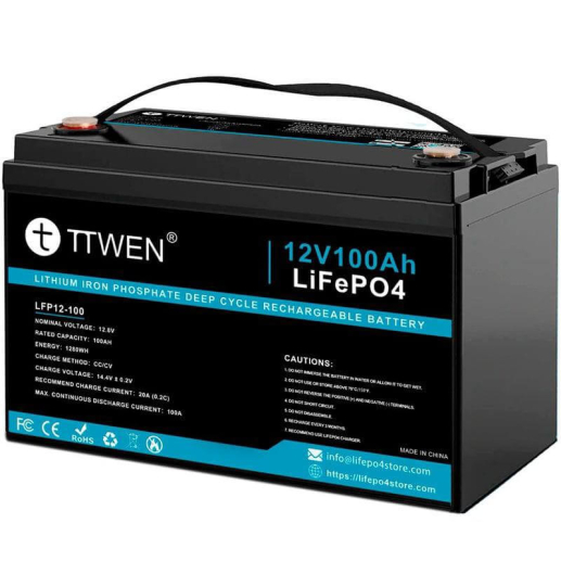Акумулятор TTWEN LiFePO4 12V 100AH 1280Wh BMS