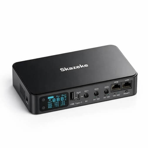 ДБЖ для роутера Skazeke SD2P 5V 9V 12V 15V 24V POE LAN 10400мАг