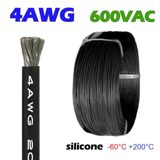 Кабель силіконовий 4AWG VERIBEST 25 мм 5000x0.08